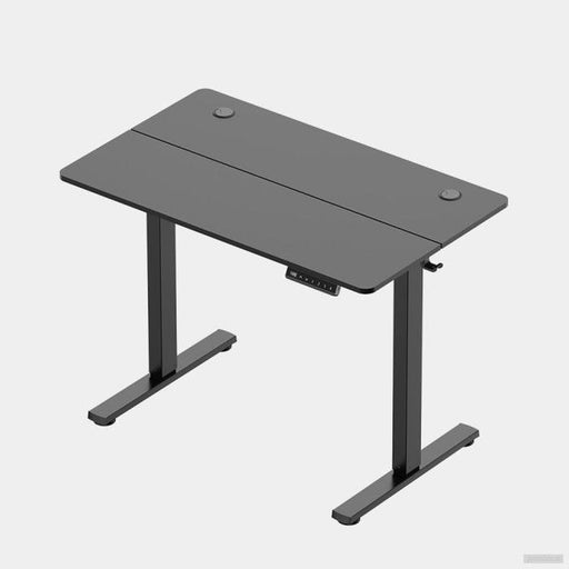 VonHaus Črna električno nastavljiva dvižna pisalna miza 100 × 60 cm z USB-C polnilnim priključkom-PRIROCEN.SI