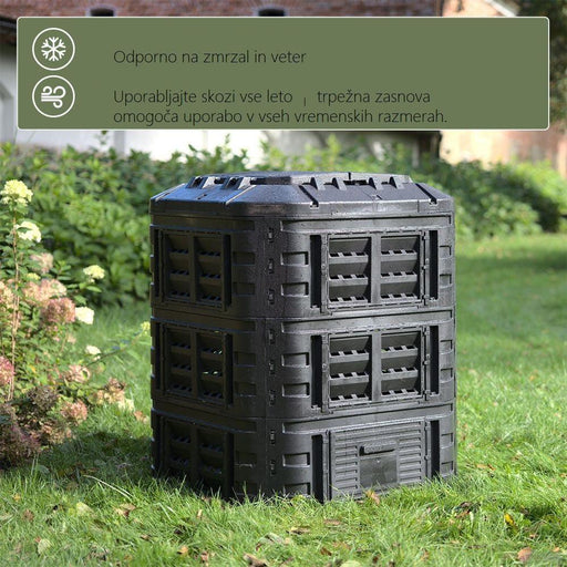 VonHaus Kompostnik - 360L črn 2500596-PRIROCEN.SI