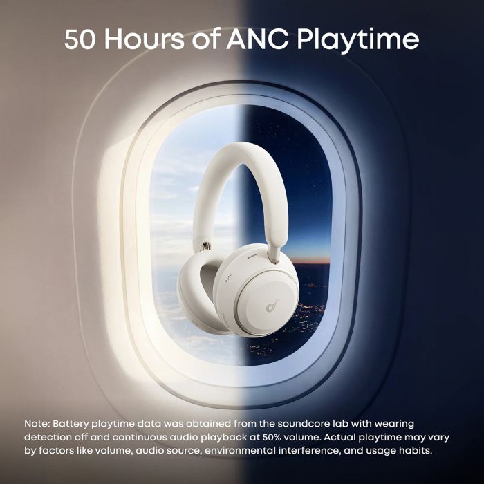 Anker Soundcore Space 2 naglavne Bluetooth slušalke, bele-PRIROCEN.SI