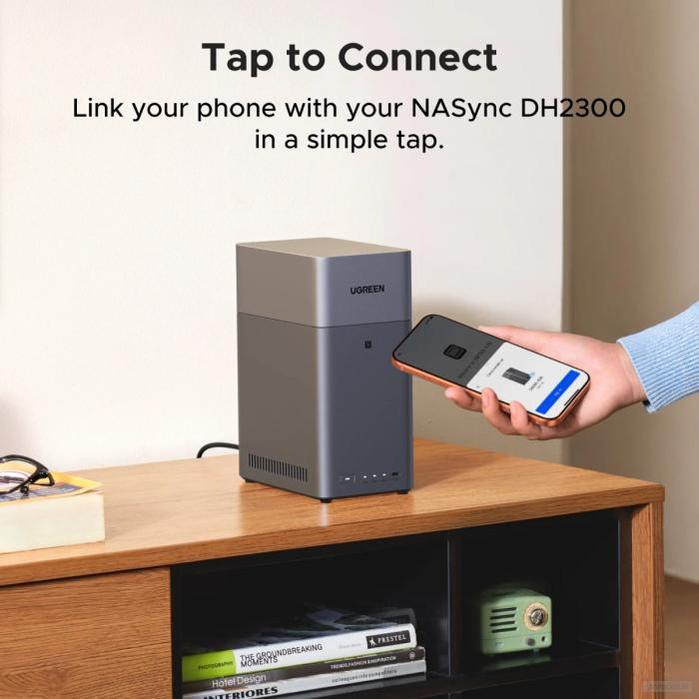 Ugreen NASync DH2300 za 2 diska, ARM 8-jedrni, 4GB DDR4, 1Gbe mreža-PRIROCEN.SI