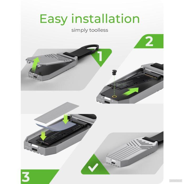 IcyBox IB-1919M-C42 USB4 Gen 3x2 ohišje za M.2 NVMe SSD-PRIROCEN.SI