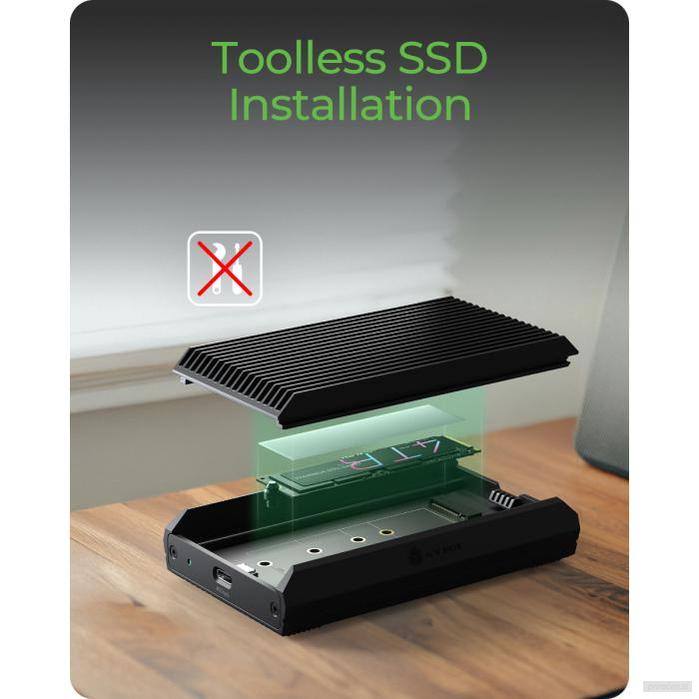 IcyBox IB-1920M-C42 ohišje za M.2 NVMEe z USB 4 tehnologijo-PRIROCEN.SI