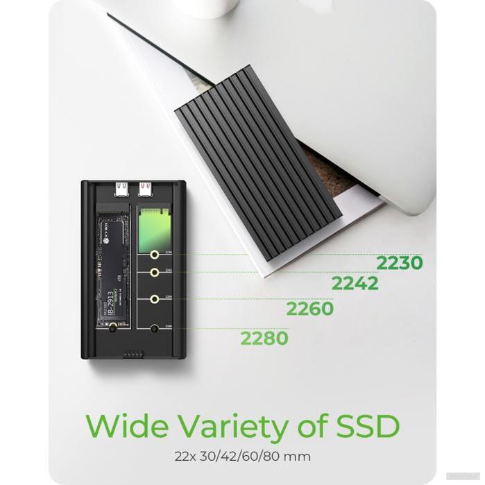 IcyBox IB-2817M-C32 ohišje za 2 M.2 NVMe z USB-C 3.2 Gen 2 priključkom-PRIROCEN.SI