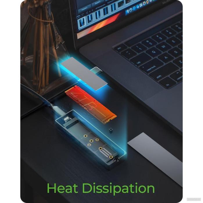IcyBox IB-1826MCL-CU31 ohišje za M.2 NVMe/SATA SSD z vmesnikom USB-C 3.2 Gen 2 in RGB lučmi-PRIROCEN.SI
