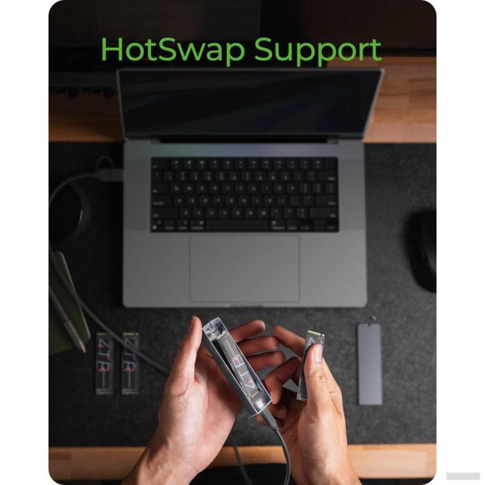 IcyBox IB-1826MCL-CU31 ohišje za M.2 NVMe/SATA SSD z vmesnikom USB-C 3.2 Gen 2 in RGB lučmi-PRIROCEN.SI