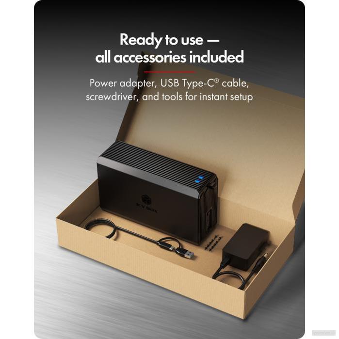 IcyBox IB-RD3720-CU3 RAID sistem za 2x 3,5"/2,5" SATA HDD in SSD diska z RAID stikalom-PRIROCEN.SI