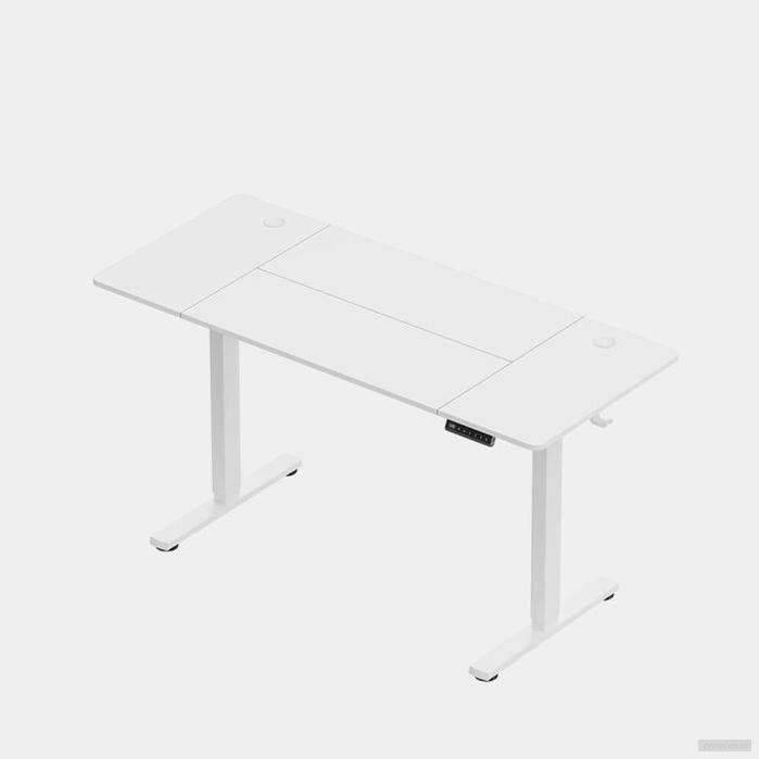VonHaus Bela električno nastavljiva dvižna pisalna miza 140 × 60 cm z USB-C polnilnim priključkom-PRIROCEN.SI