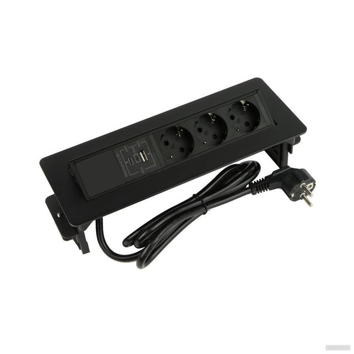 Kotna vgradna vtičnica FLIX BOX 3x220V 2xUSB (A+C)-PRIROCEN.SI