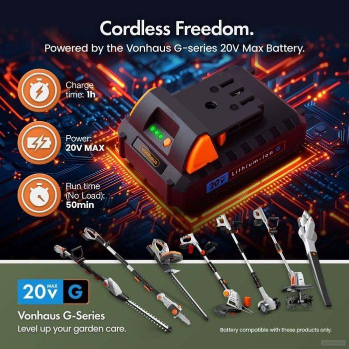 VonHaus Baterija 20V - litij-ionska baterija 4Ah-PRIROCEN.SI