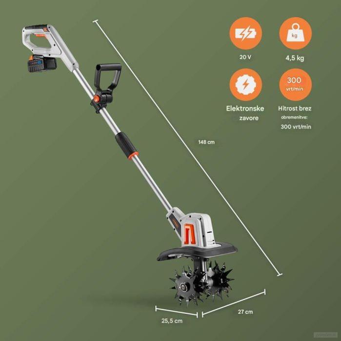 VonHaus Akumulatorski vrtni rahljalnik G-Series 20V-PRIROCEN.SI