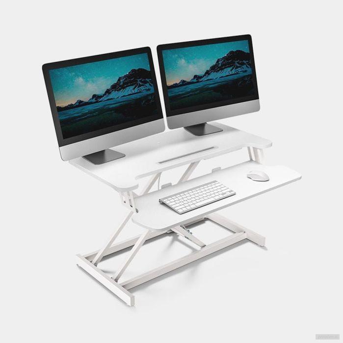 VonHaus Sit&Stand delovna platforma, bela-PRIROCEN.SI