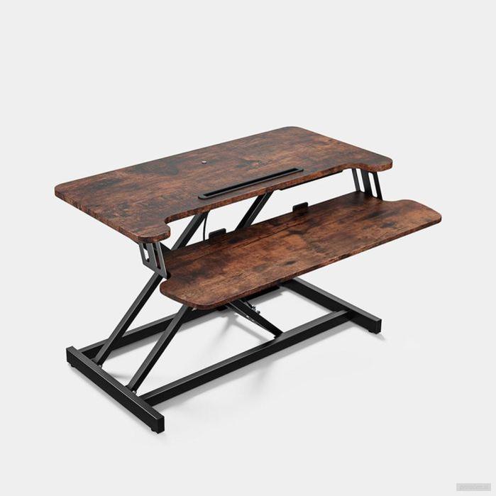 VonHaus Sit&Stand delovna platforma, temen les-PRIROCEN.SI