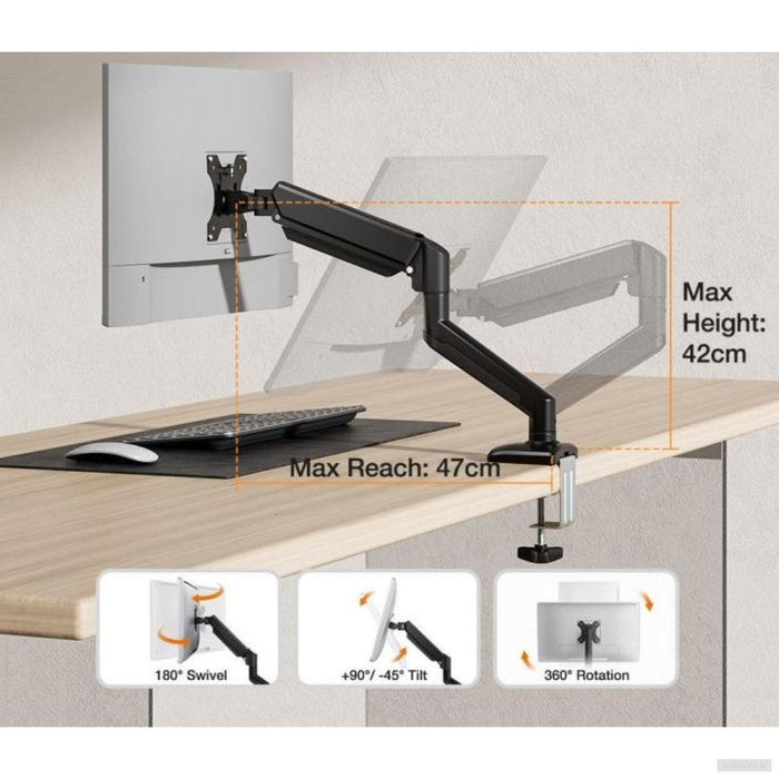 VonHaus enojni namizni nosilec do diagonale 32'' plinska vzmet 3000914-PRIROCEN.SI