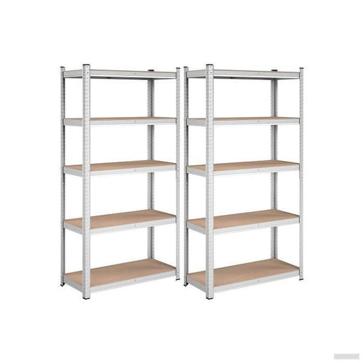 SONGMICS 2x Regal 40 x 90 x 180 cm bež-srebrna, GLR040E02-PRIROCEN.SI