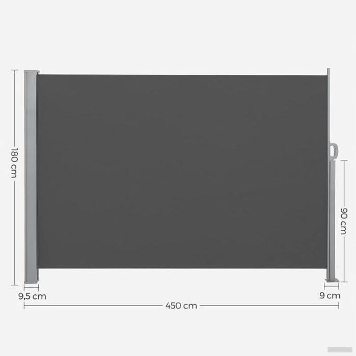 SONGMICS Stranski senčnik 180 x 450 cm antracit, GSA589G01-PRIROCEN.SI