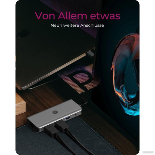 Icybox IB-DK4012-CPD 9-v-1 Mobilna priklopna postaja s PD 100 W-PRIROCEN.SI