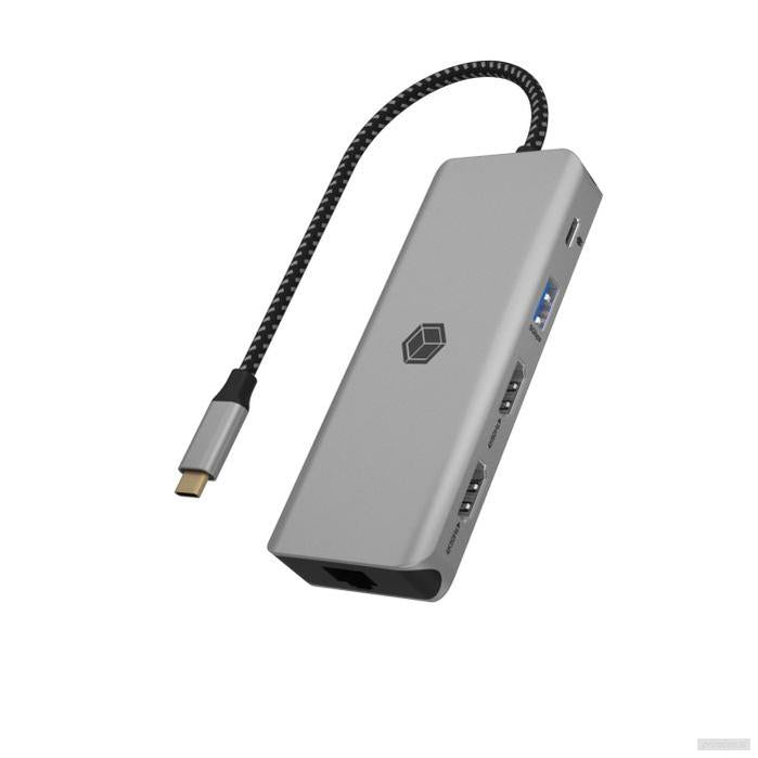 Icybox IB-DK4012-CPD 9-v-1 Mobilna priklopna postaja s PD 100 W-PRIROCEN.SI