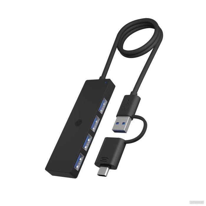 Icybox IB-HUB1424-C3 4-Port Hub z priključkom USB 3.2 Gen 1 Type-C in Type-A-PRIROCEN.SI