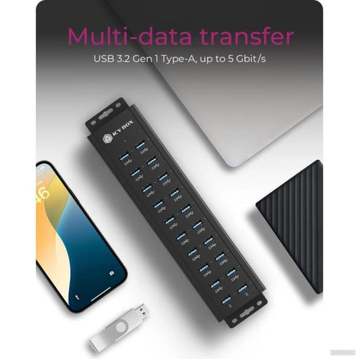 IcyBox IB-HUB1720-U3 20 v 1 portni USB hub-PRIROCEN.SI