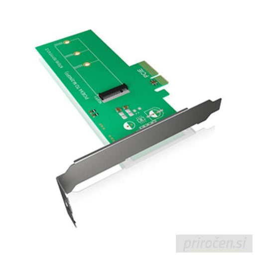 IcyBox IB-PCI208 ohišje/adapter za M.2 NVMe SSDje na PCIe x4 kartico-PRIROCEN.SI