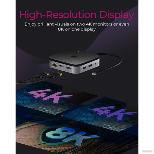 Icybox IB-DK408-C41 priključna postaja USB4 z dvojnim video izhodom 7v1, 60W PowerDelivery napajanje-PRIROCEN.SI