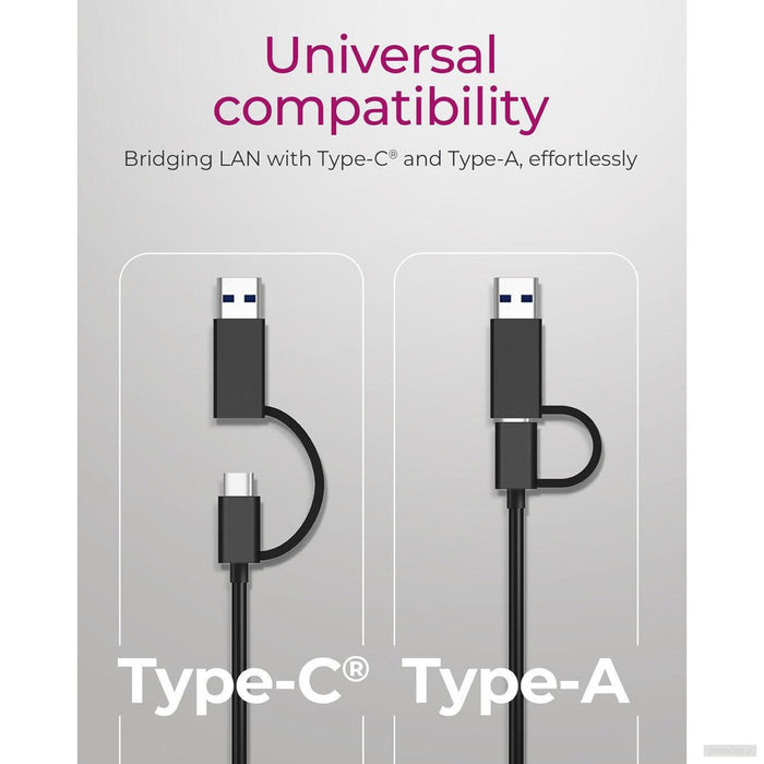 Icybox IB-LAN301-C3 USB-A in USB-C mrežna kartica/adapter na 2.5 Gbit Ethernet-PRIROCEN.SI