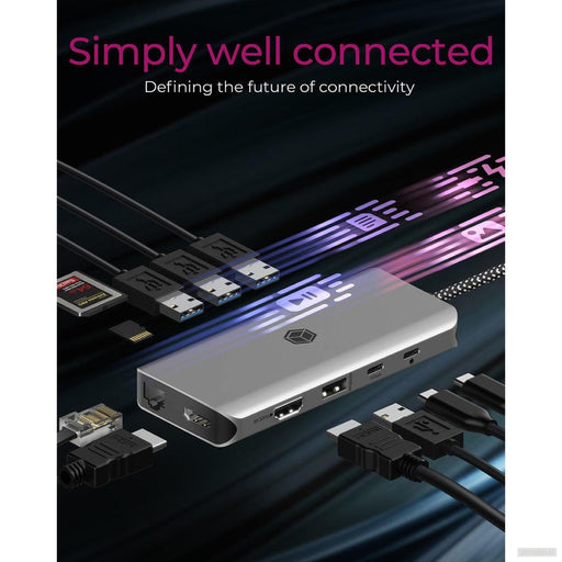 Icybox IB-DK4061-CPD 12v1 USB Type-C priklopna postaja za prenosnike s Power Delivery do 100W-PRIROCEN.SI