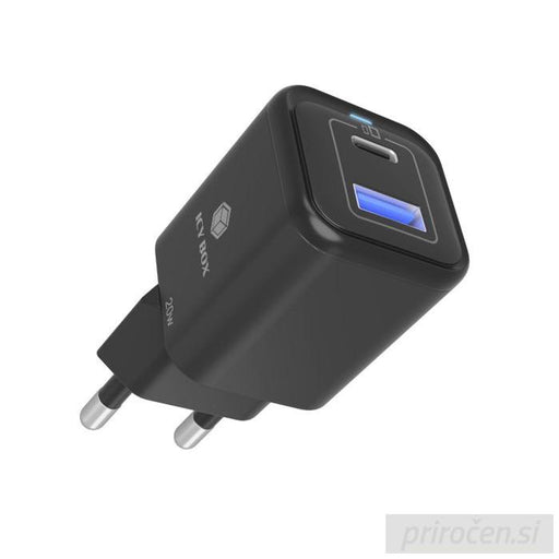 IcyBox IB-PS1020-PD 20W polnilnik USB-A in USB-C-PRIROCEN.SI