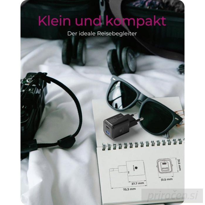 IcyBox IB-PS1020-PD 20W polnilnik USB-A in USB-C-PRIROCEN.SI
