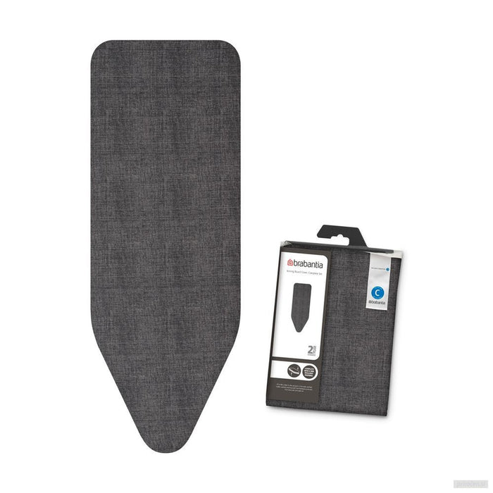 Brabantia prevleka in podloga za likalno desko C 124x38cm denim črna-PRIROCEN.SI
