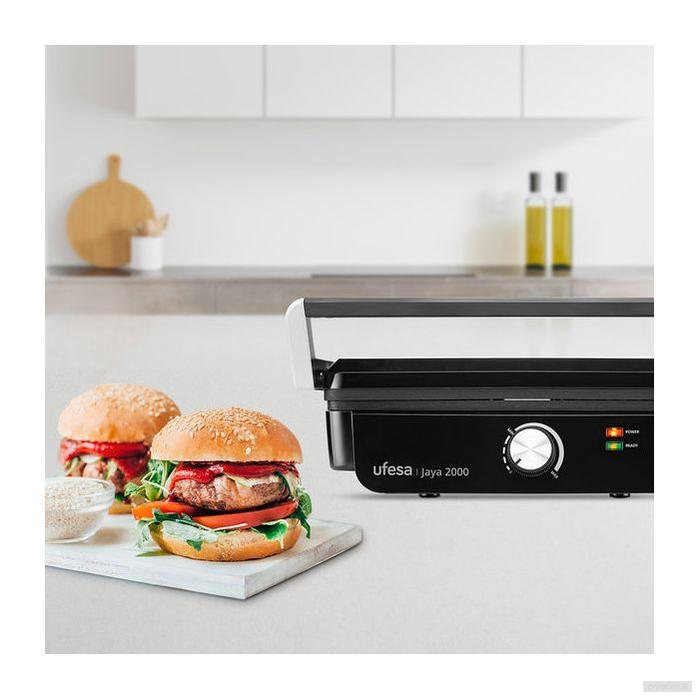 Ufesa Press Grill Jaya 2000 – električni kontaktni žar, 2000 W, z 180°-PRIROCEN.SI