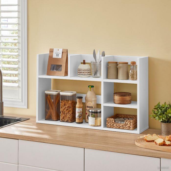 VASAGLE omara ali regal s 6 policami bela-PRIROCEN.SI