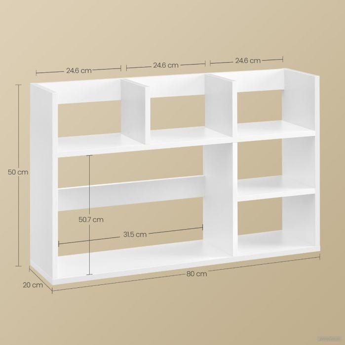 VASAGLE omara ali regal s 6 policami bela-PRIROCEN.SI