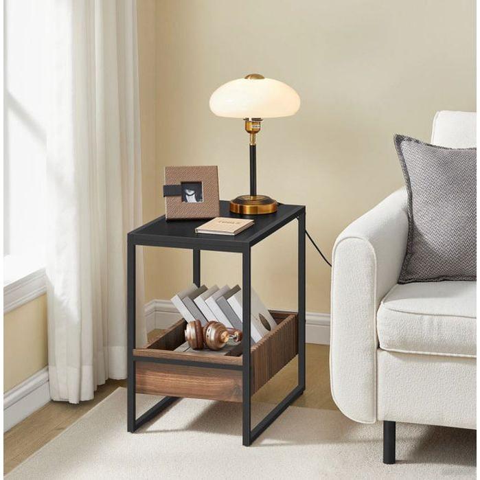 VASAGLE stranska mizica, rustikalno rjava-PRIROCEN.SI