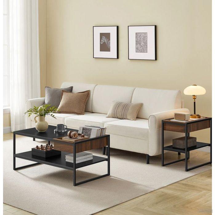 VASAGLE stranska mizica, rustikalno rjava-PRIROCEN.SI