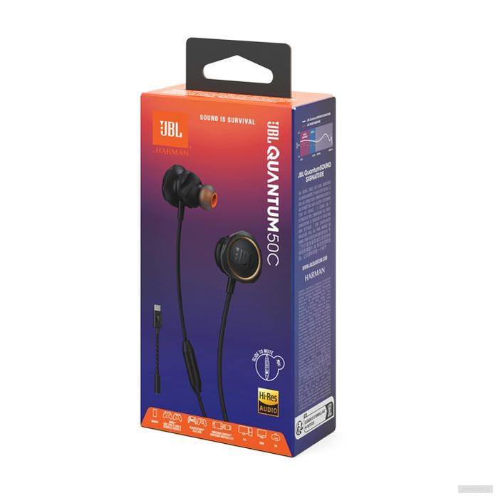 JBL Quantum 50C In-ear žične USB-C gaming slušalke, črne-PRIROCEN.SI