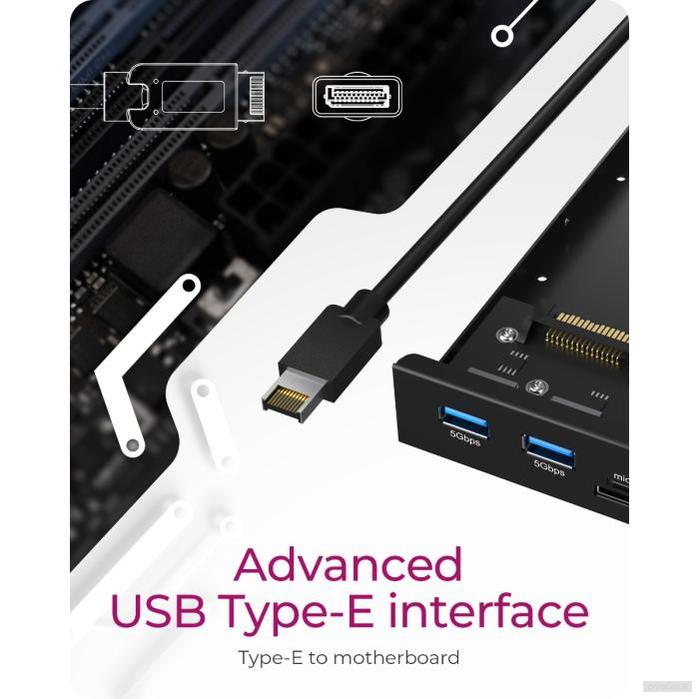 IcyBox IB-HUB1419-i3 6-v-1 USB ohišje HUB za 3,5" režo v računalniku-PRIROCEN.SI