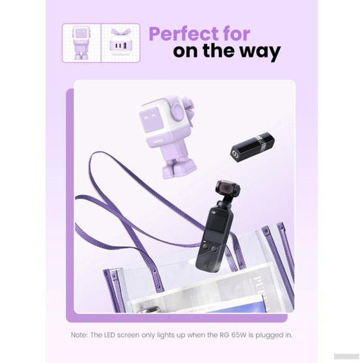 Ugreen Nexode Robot GaN 65W Polnilnik - Vijolična-PRIROCEN.SI