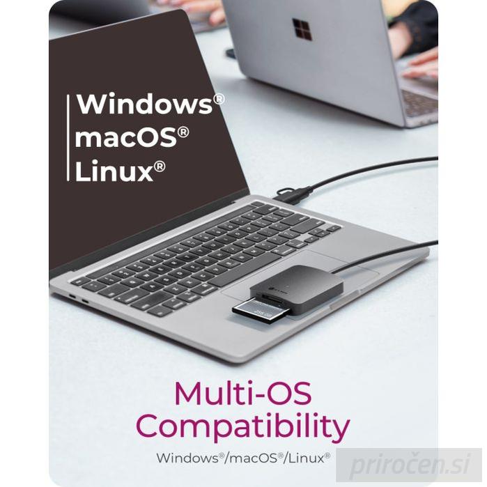 IcyBox IB-CR302-CU3 čitalec kartic USB 3.0 z USB-A in USB-C priključkom-PRIROCEN.SI