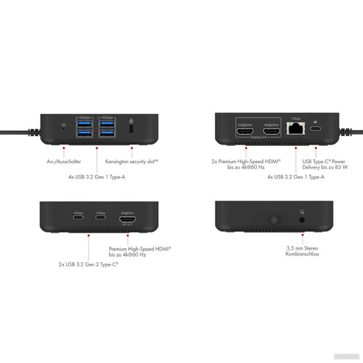 Icybox IB-DK4090-C USB Type-C 12v1 priklopna postaja za prenosnike z 85W PD-PRIROCEN.SI