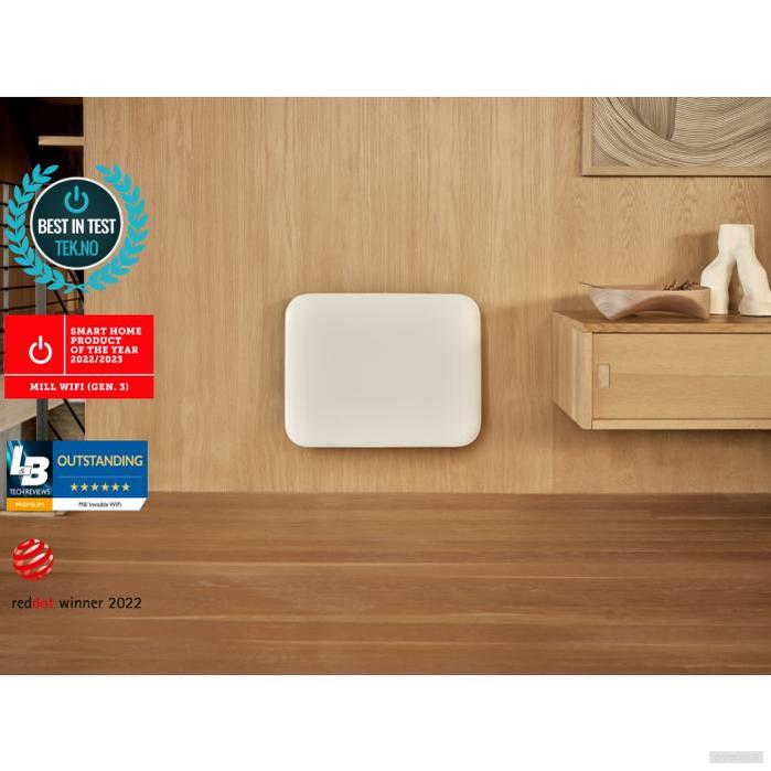 MILL panelni konvekcijski radiator Wi-Fi 400W bel jeklo PA400WIFI4-PRIROCEN.SI