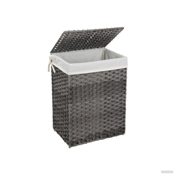 SONGMICS Košara za perilo Ratan 90L siva, LCB51WG-PRIROCEN.SI