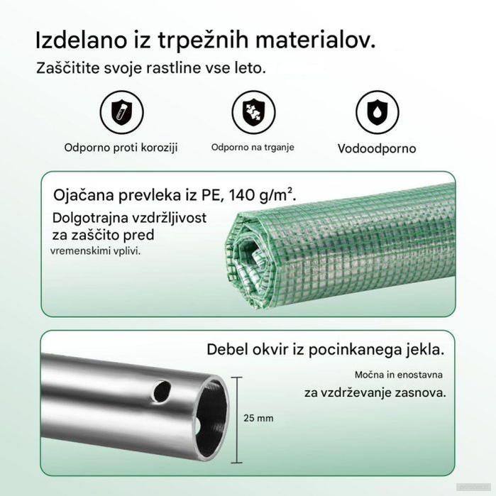 VonHaus rastlinjak 200x200x300cm-PRIROCEN.SI