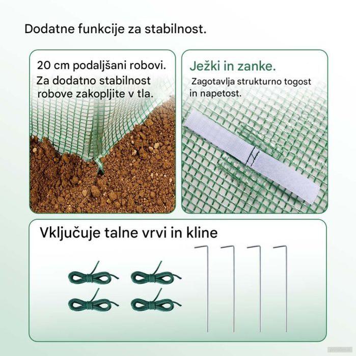 VonHaus rastlinjak 200x200x300cm-PRIROCEN.SI