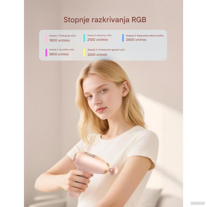 TAOTRONICS Masažna mini pištola roza-PRIROCEN.SI