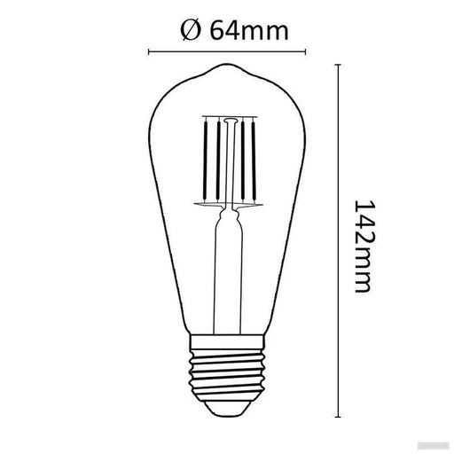 Asalite LED filament 7W, E27, 2000K, 650lm-PRIROCEN.SI