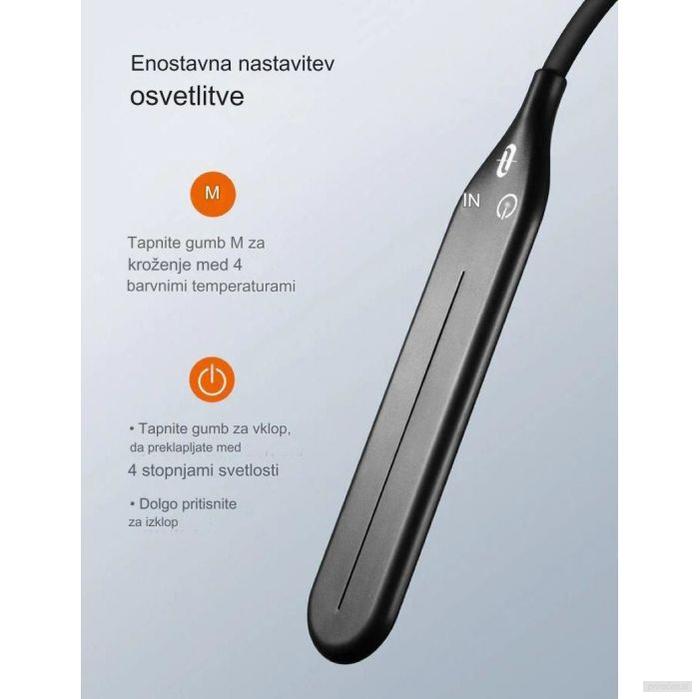 TaoTronics LED kovinska talna svetilka 72, visoka 176cm - DL072 črna-PRIROCEN.SI