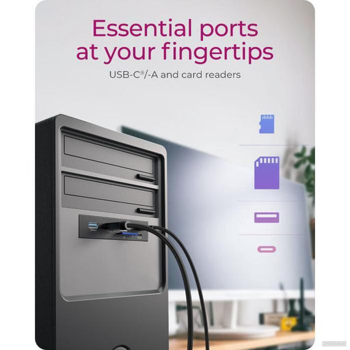 IcyBox IB-HUB1419-i3 6-v-1 USB ohišje HUB za 3,5" režo v računalniku-PRIROCEN.SI