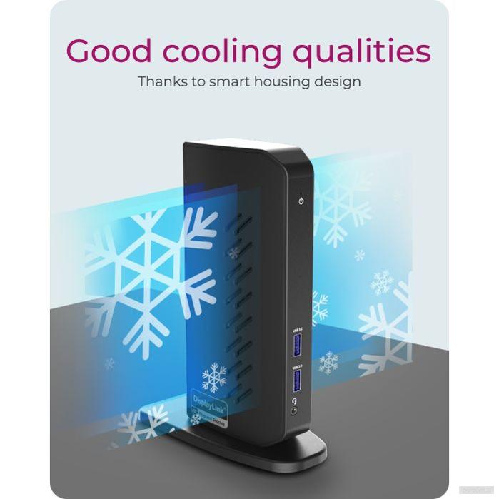 Icybox IB-DK2252AC 12-in-1 USB-C/A priklopna postaja z DisplayLink-PRIROCEN.SI