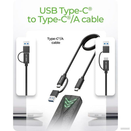 IcyBox E0019272 ohišje za M.2 NVMe SSD z vmesnikom USB-C 3.2 Gen 2 in RGB lučmi-PRIROCEN.SI